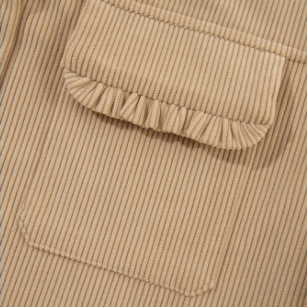 Jolie - ruffle pocket button up shacket - Picture 8 of 13